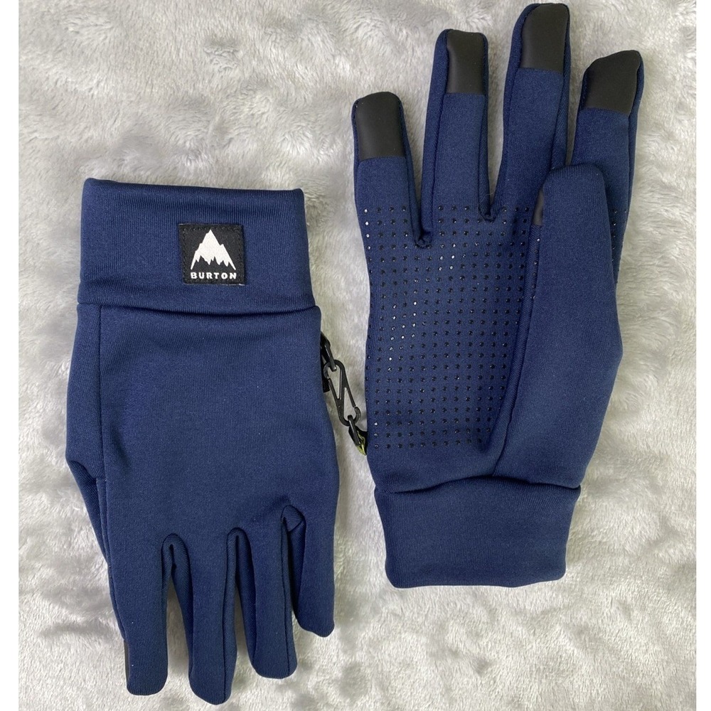 Burton Touchscreen Glove Liners Men L/XL Dress Blue Polartec Snowboard Winter